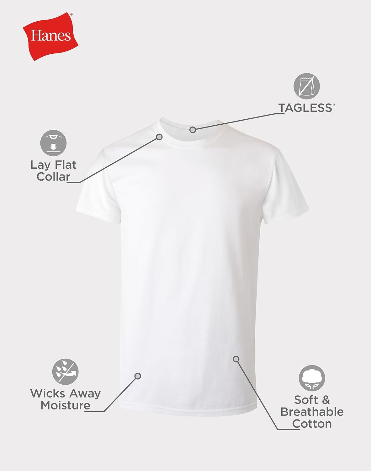 Men'S Undershirt Packs, Stay-Tucked Soft Cotton Undershirts, Best Undershirts for Men, White/Black/Asstd Multipacks