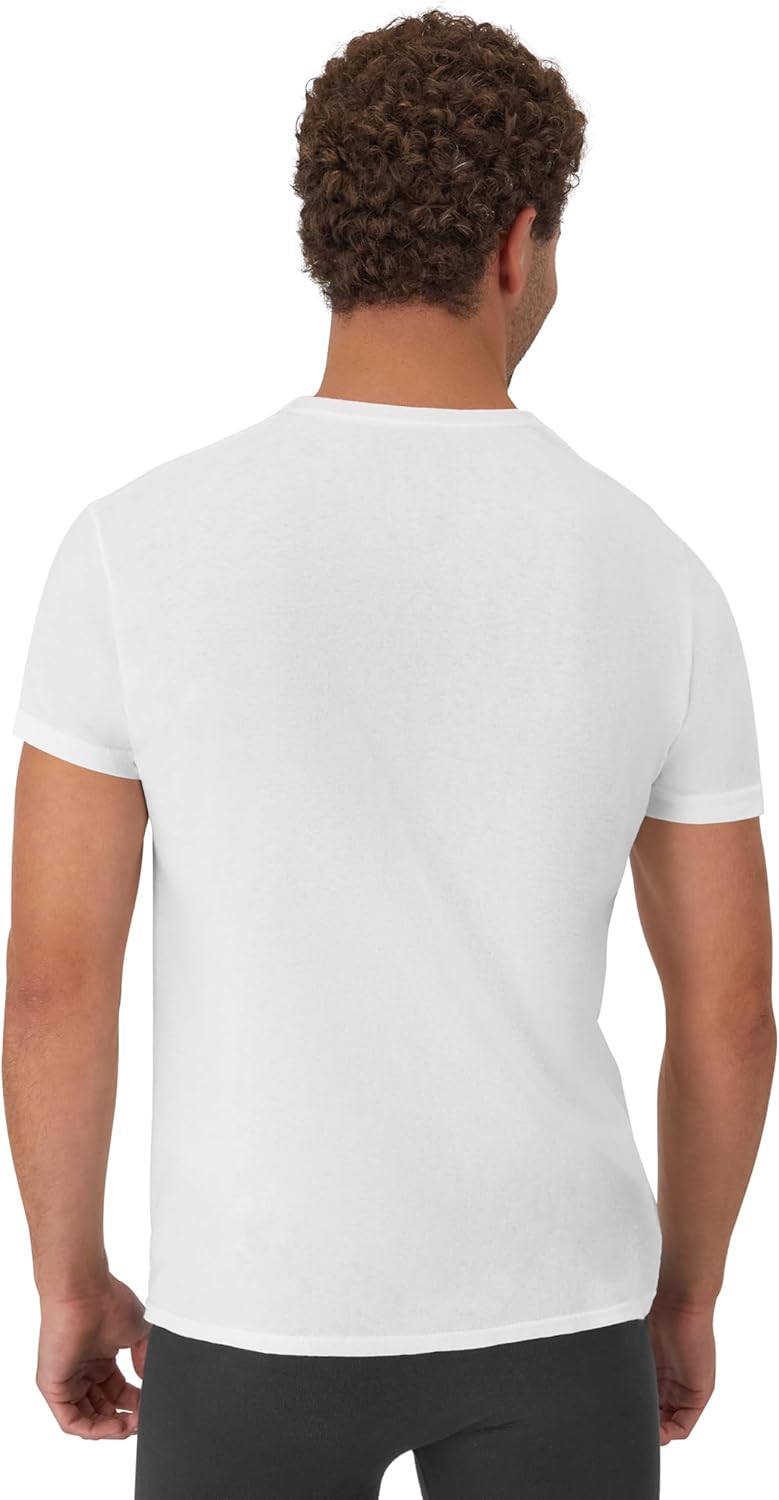 Men'S Undershirt Packs, Stay-Tucked Soft Cotton Undershirts, Best Undershirts for Men, White/Black/Asstd Multipacks