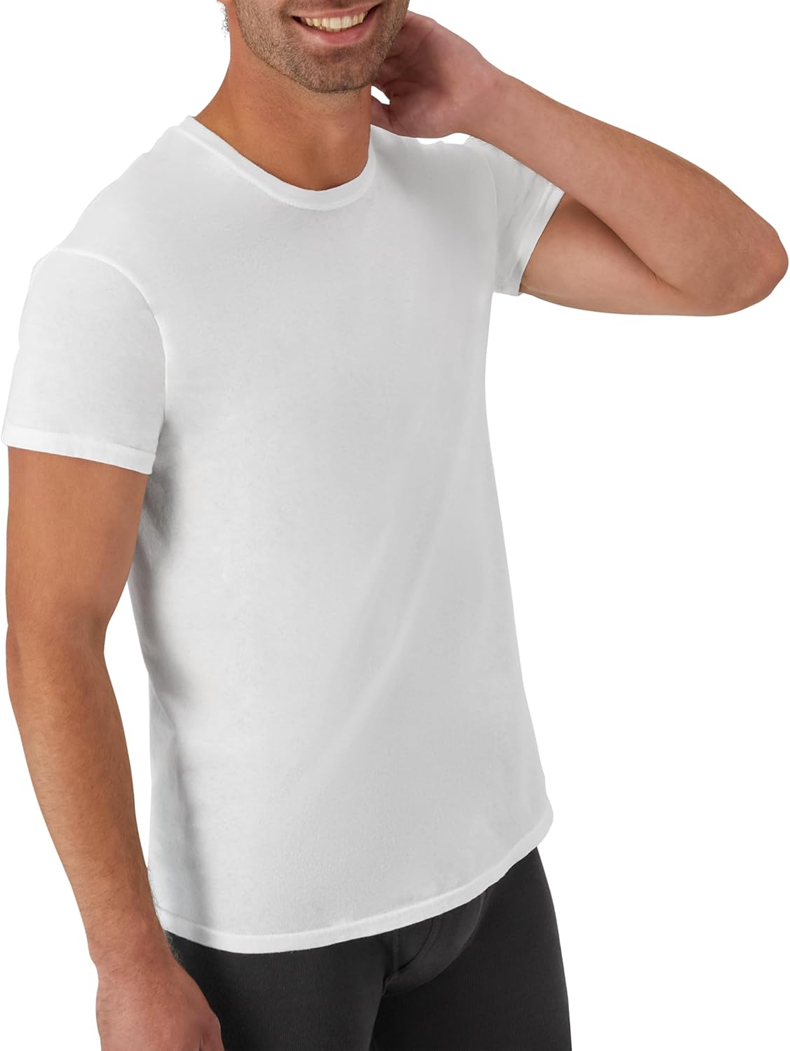 Men'S Undershirt Packs, Stay-Tucked Soft Cotton Undershirts, Best Undershirts for Men, White/Black/Asstd Multipacks