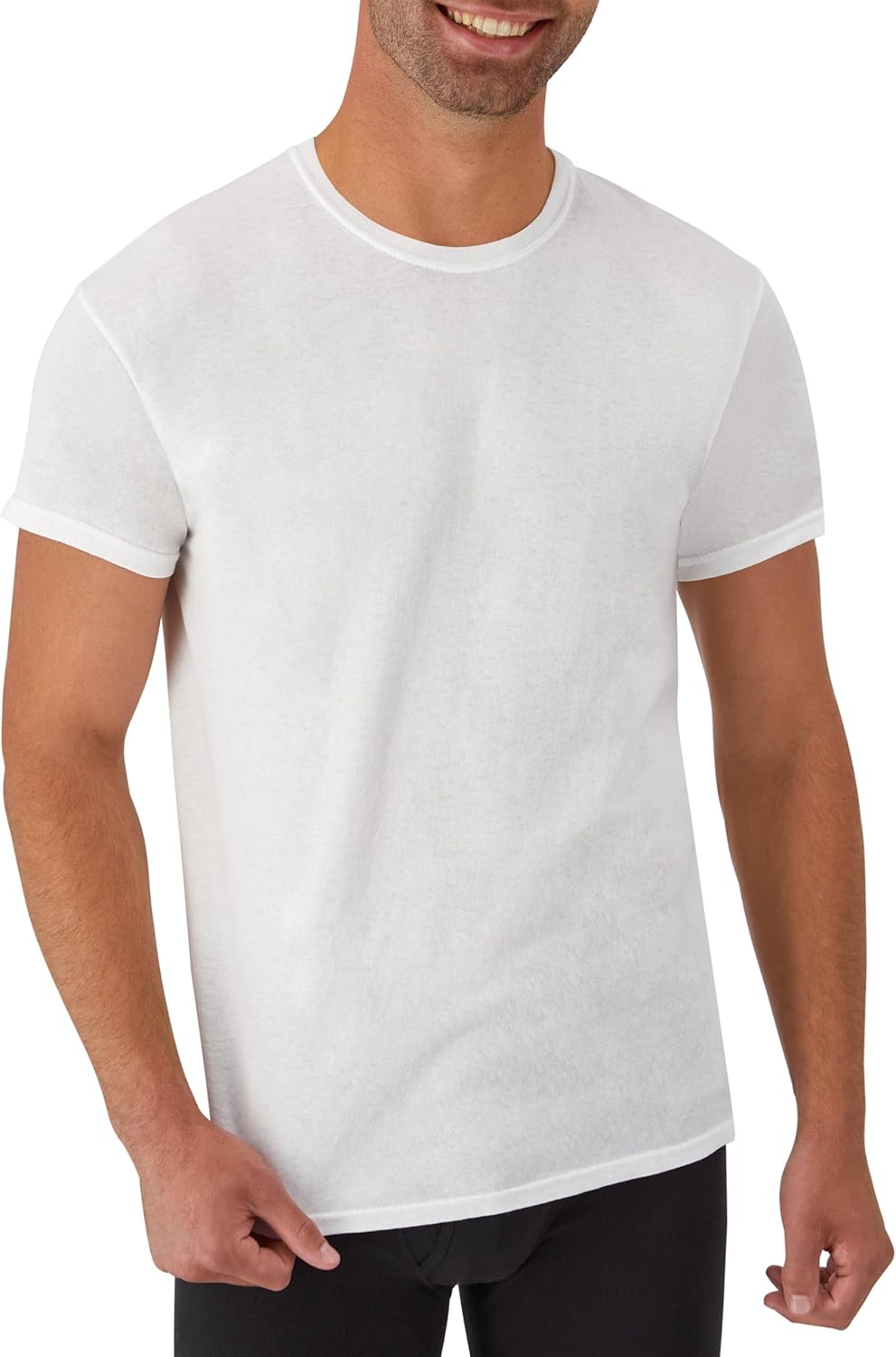 Men'S Undershirt Packs, Stay-Tucked Soft Cotton Undershirts, Best Undershirts for Men, White/Black/Asstd Multipacks