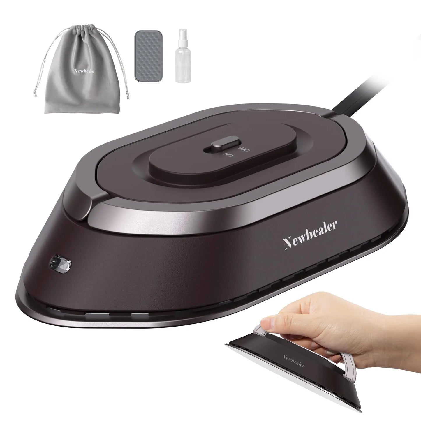 Portable Mini Electric Iron Dual-Voltage Non-Steam Travel Dry Iron 100-240V