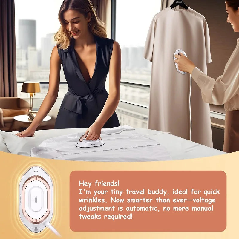 Portable Mini Electric Iron Dual-Voltage Non-Steam Travel Dry Iron 100-240V