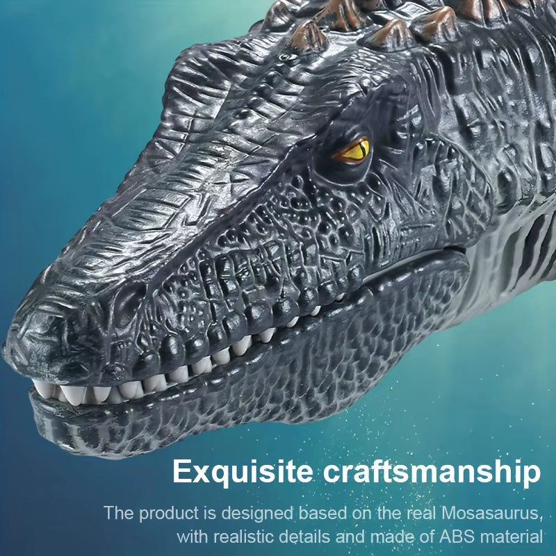 Interactive 2.4Ghz Remote Control Mosasaur Toy with Dual Propellers, USB Rechargeable, Durable ABS Toy Ideal Family Fun Gift
