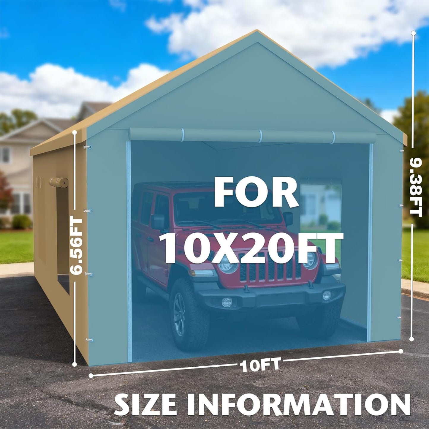 Carport Zip Door Panel