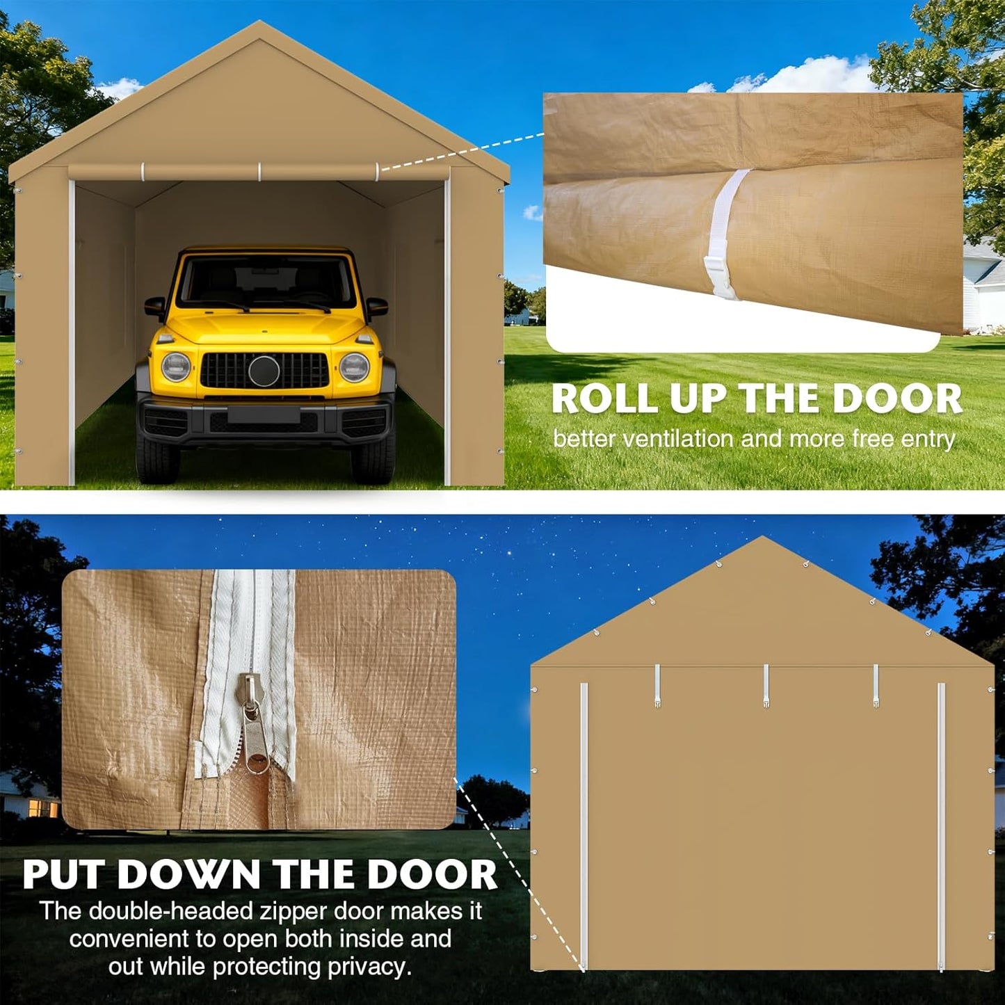 Carport Zip Door Panel