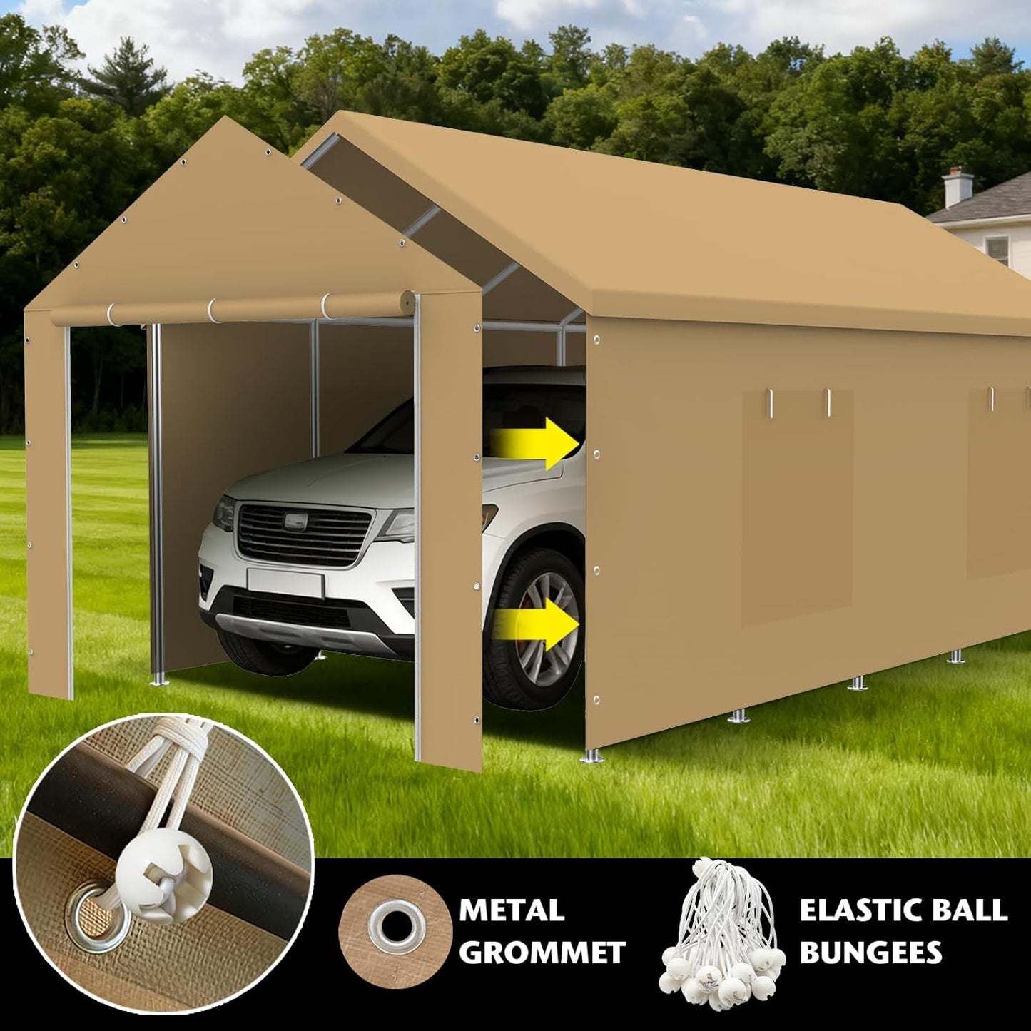 Carport Zip Door Panel