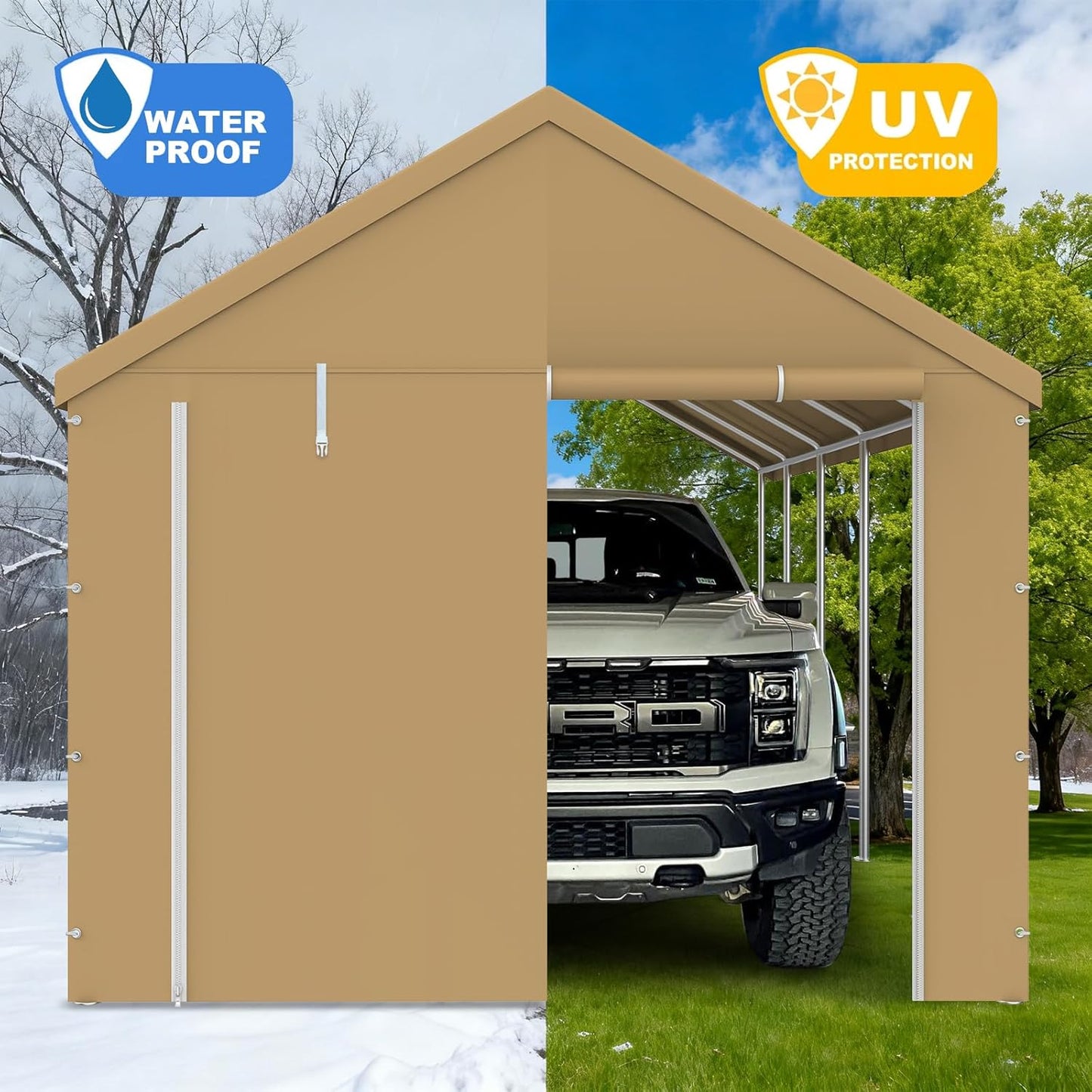 Carport Zip Door Panel
