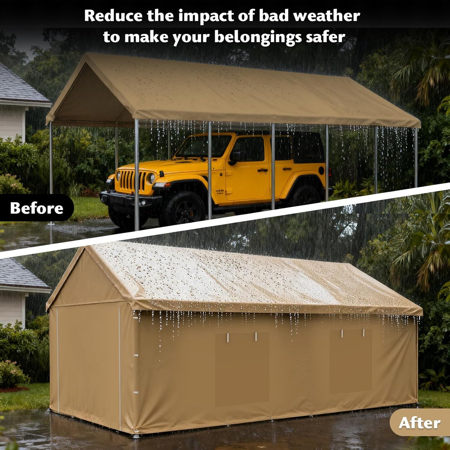 Carport Zip Door Panel